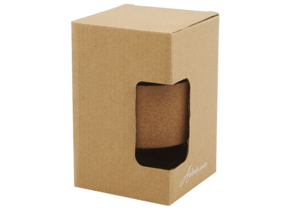 Bicchiere da 360 ml in vetro borosilicato con impugnatura in sughero e coperchio in silicone Lidan FullGadgets.com