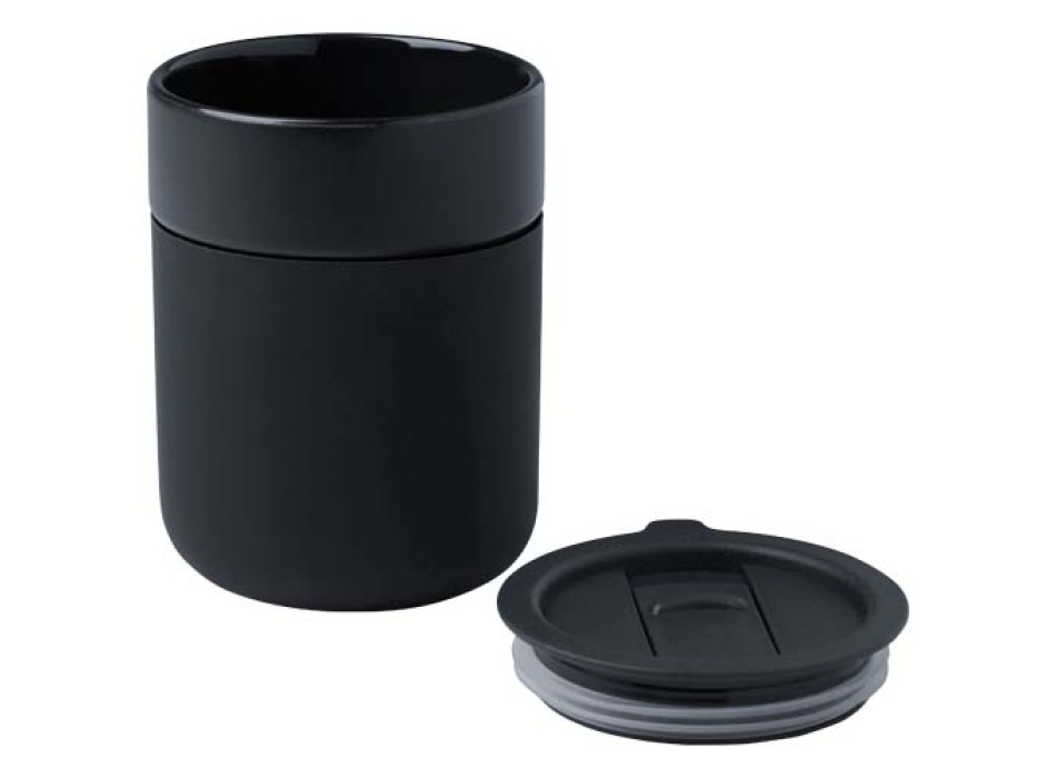 Bicchiere in ceramica con involucro in silicone e coperchio in plastica da 330 ml Java FullGadgets.com