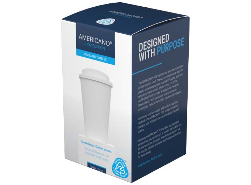 Bicchiere isolato Americano® POP da 350 ml con coperchio ermetico FullGadgets.com