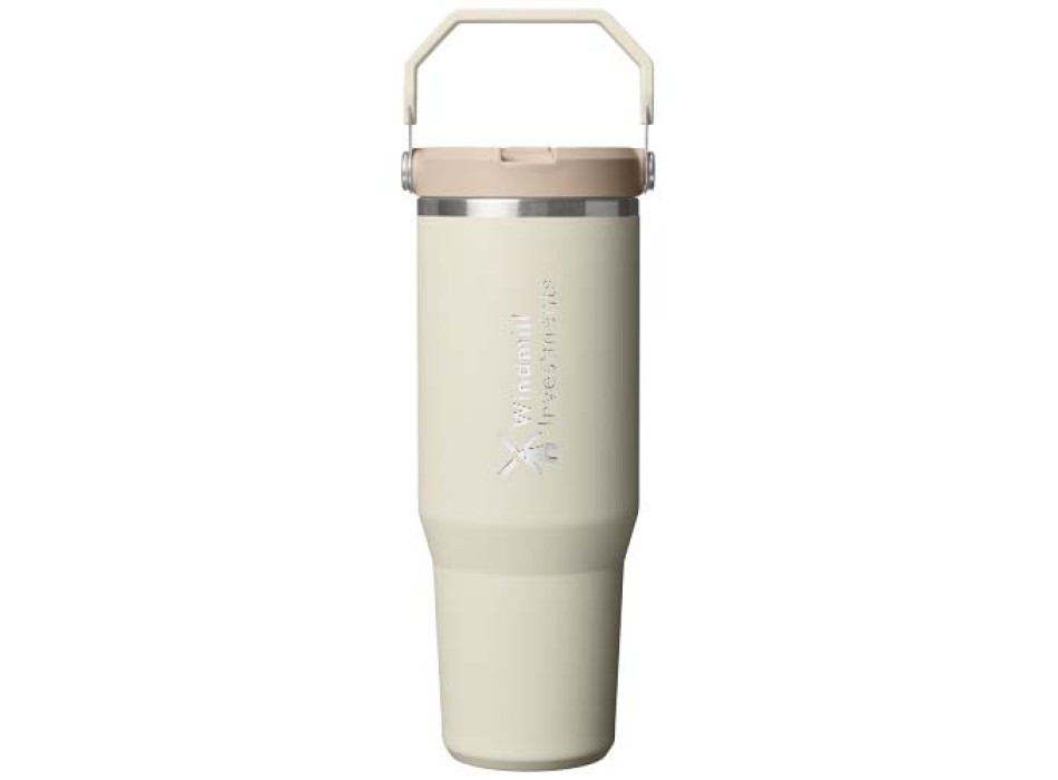 Bicchiere isolato Stanley IceFlow™ 2.0 da 890 ml in acciaio inox con cannuccia ribaltabile FullGadgets.com
