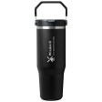 Bicchiere isolato Stanley IceFlow™ 2.0 da 890 ml in acciaio inox con cannuccia ribaltabile FullGadgets.com