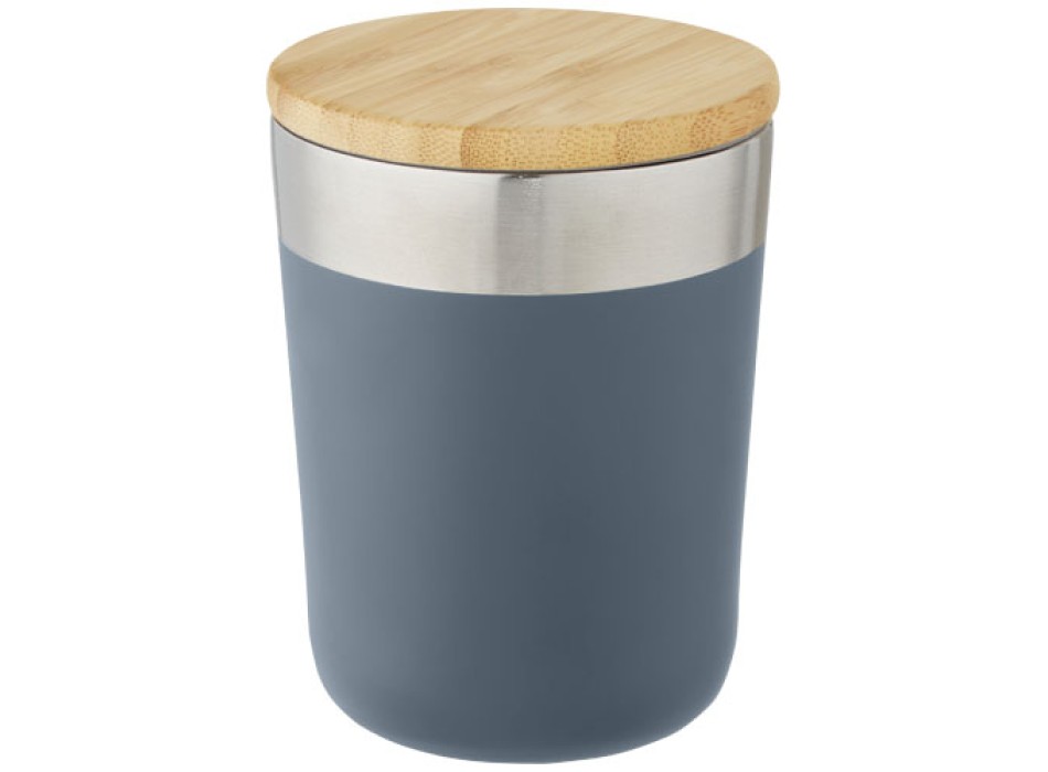 Bicchiere termico in acciaio inossidabile con isolamento sottovuoto in rame e coperchio in bambù da 330 ml Lagan FullGadgets.com