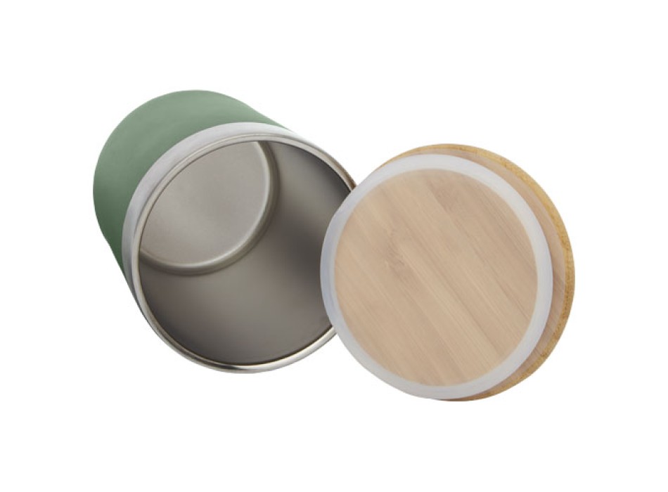 Bicchiere termico in acciaio inossidabile con isolamento sottovuoto in rame e coperchio in bambù da 330 ml Lagan FullGadgets.com