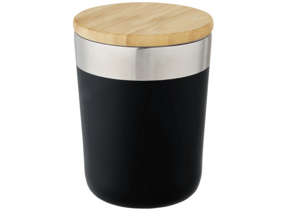 Bicchiere termico in acciaio inossidabile con isolamento sottovuoto in rame e coperchio in bambù da 330 ml Lagan FullGadgets.com