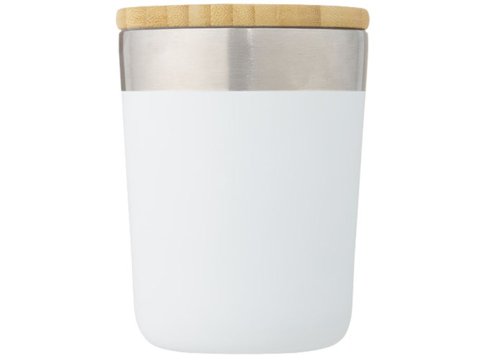 Bicchiere termico in acciaio inossidabile con isolamento sottovuoto in rame e coperchio in bambù da 330 ml Lagan FullGadgets.com