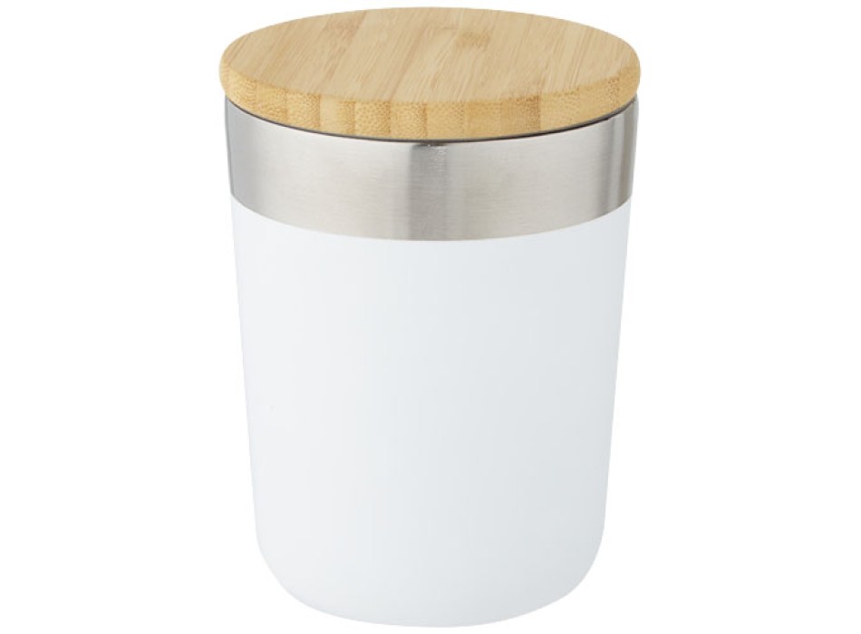 Bicchiere termico in acciaio inossidabile con isolamento sottovuoto in rame e coperchio in bambù da 330 ml Lagan FullGadgets.com