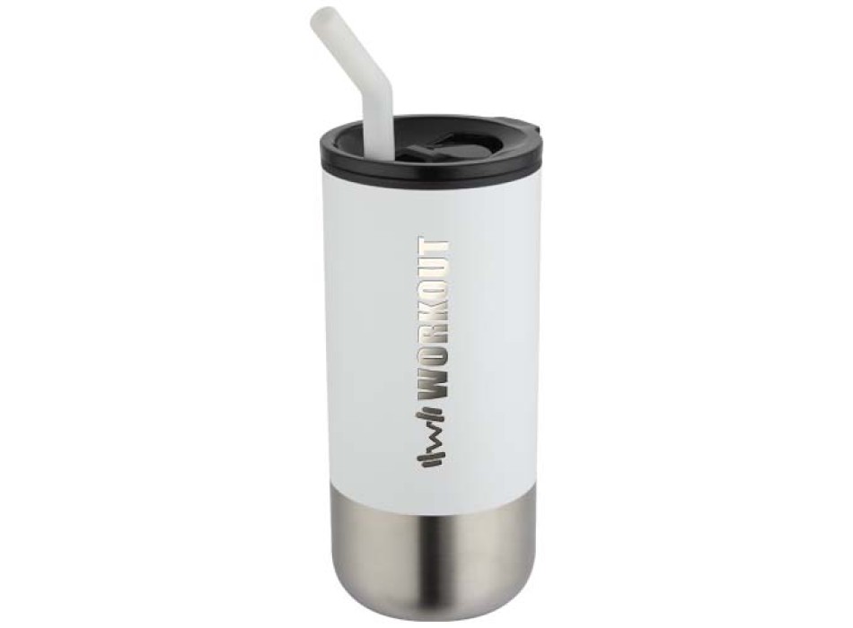 Bicchiere termico in materiale certificato RCS con cannuccia Grayson da 480 ml FullGadgets.com