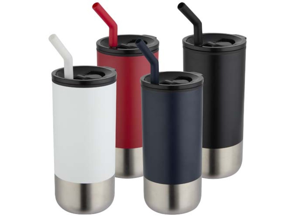 Bicchiere termico in materiale certificato RCS con cannuccia Grayson da 480 ml FullGadgets.com