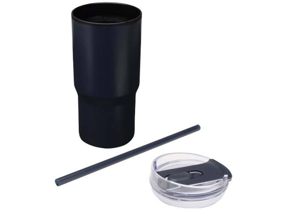 Bicchiere termico in materiale riciclato RCS a doppia parete con cannuccia da 540 ml Westin FullGadgets.com