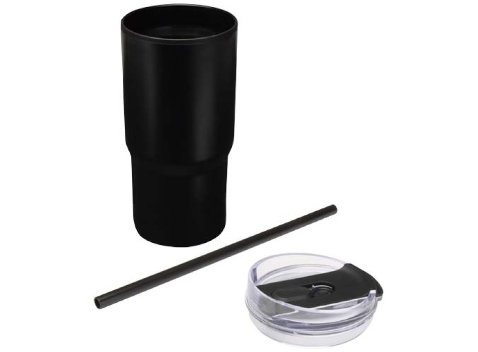 Bicchiere termico in materiale riciclato RCS a doppia parete con cannuccia da 540 ml Westin FullGadgets.com