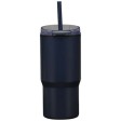 Bicchiere termico in materiale riciclato RCS a doppia parete con cannuccia da 540 ml Westin FullGadgets.com