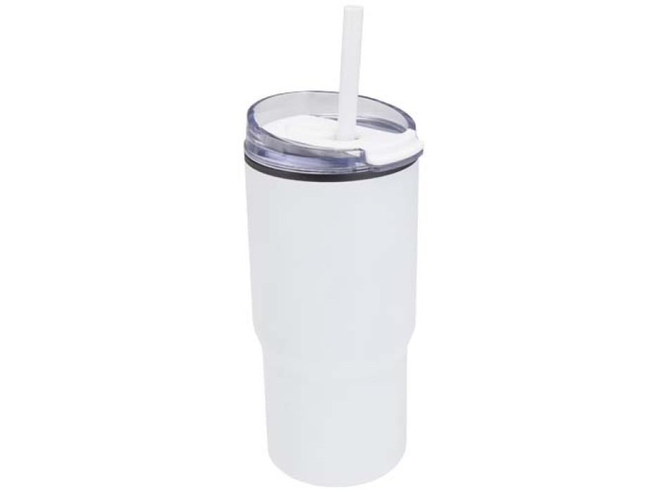 Bicchiere termico in materiale riciclato RCS a doppia parete con cannuccia da 540 ml Westin FullGadgets.com