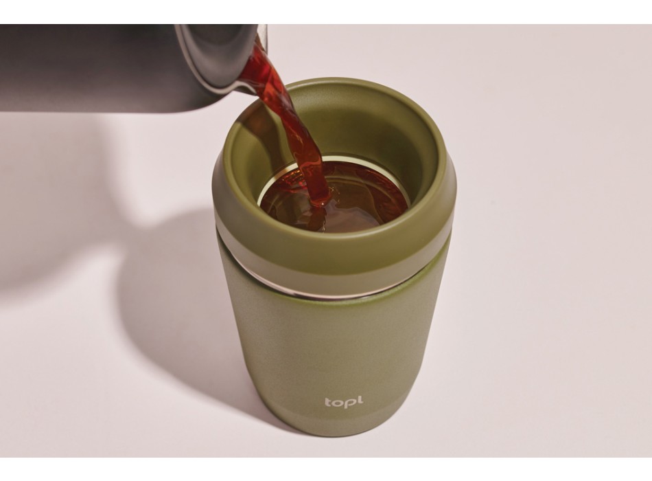 Bicchiere Topl in rAcciaio con tappo 360 brevettato 235ml FullGadgets.com