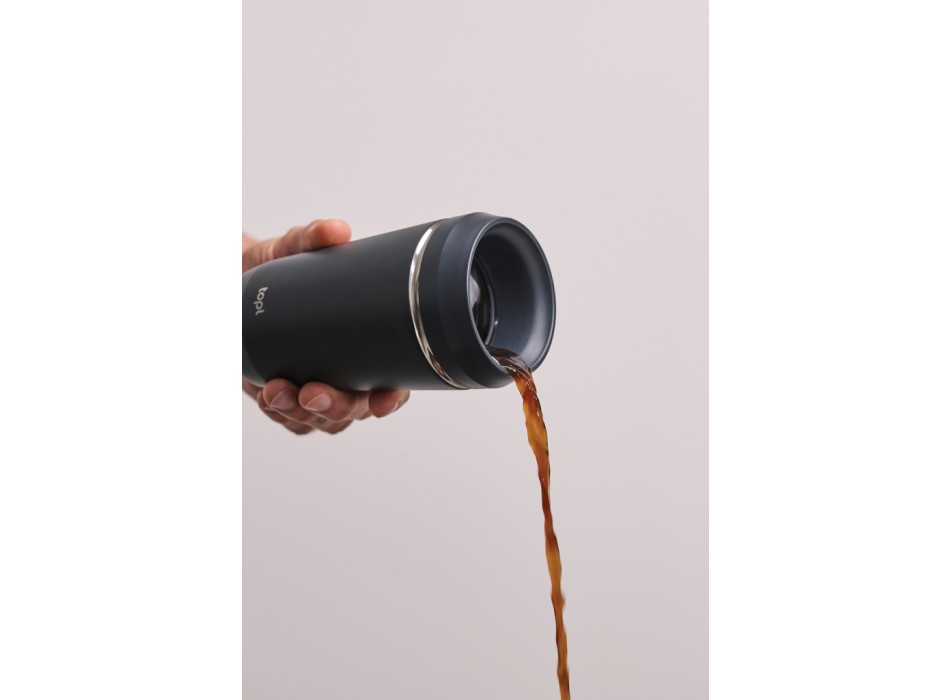 Bicchiere Topl in rAcciaio con tappo 360 brevettato 354ml FullGadgets.com