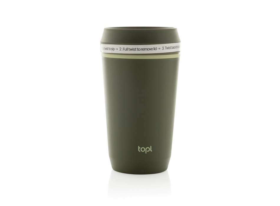 Bicchiere Topl in rPlastica con tappo 360 brevettato 354ml FullGadgets.com