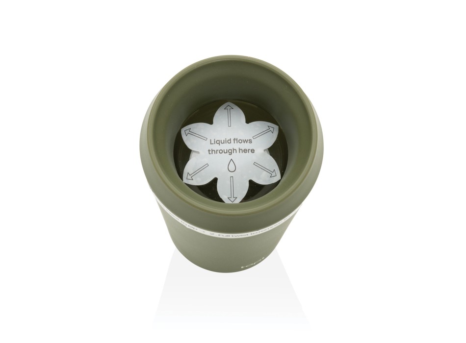 Bicchiere Topl in rPlastica con tappo 360 brevettato 354ml FullGadgets.com