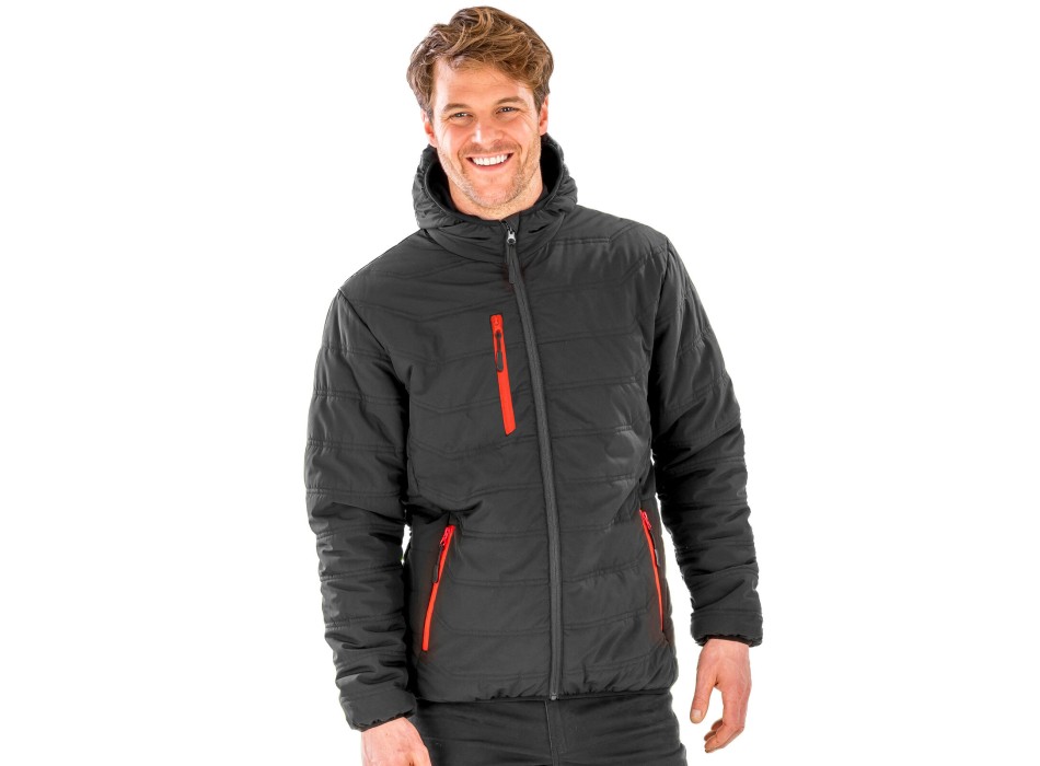 Black Compass Padded Winter Jacket FullGadgets.com
