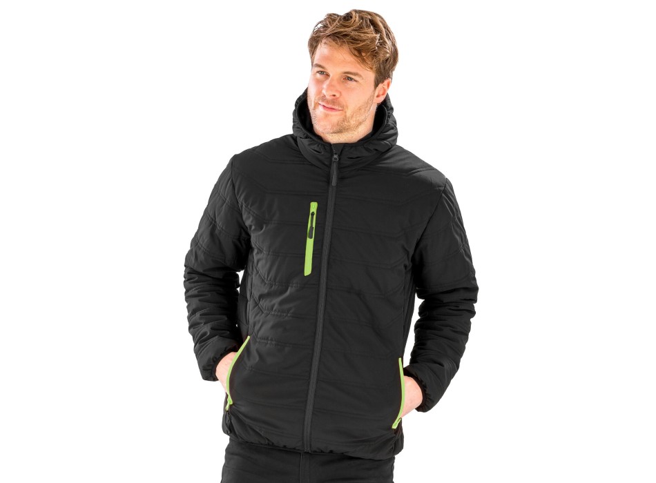 Black Compass Padded Winter Jacket FullGadgets.com