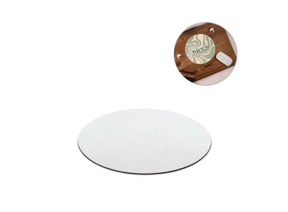 BLAIR ROUND. Tappetino per mouse rotondo con base in gomma FullGadgets.com
