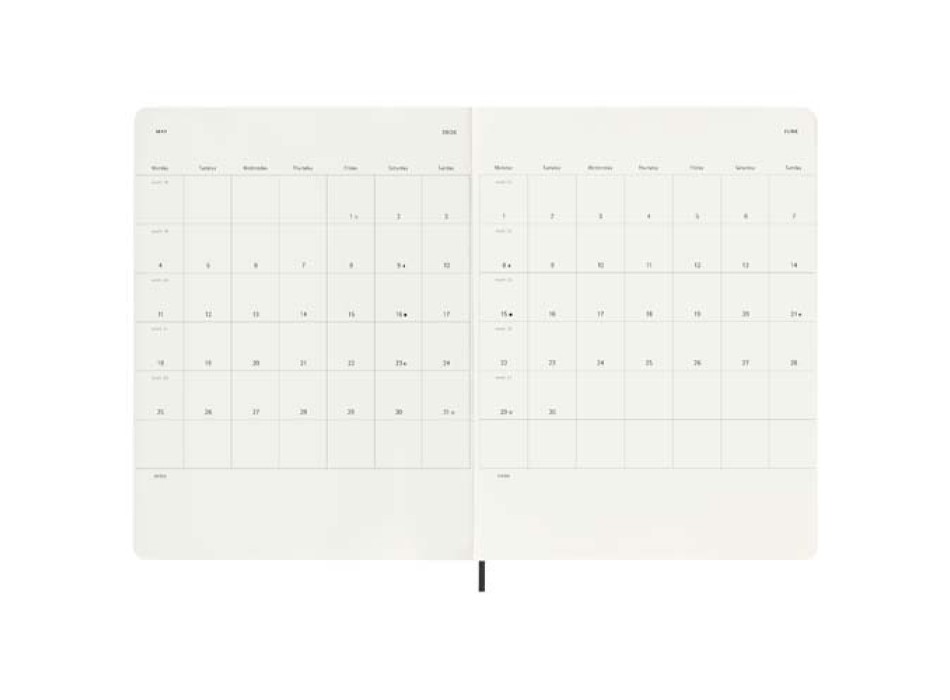 Blocco note 12 mesi formato XL con copertina morbida Moleskine FullGadgets.com