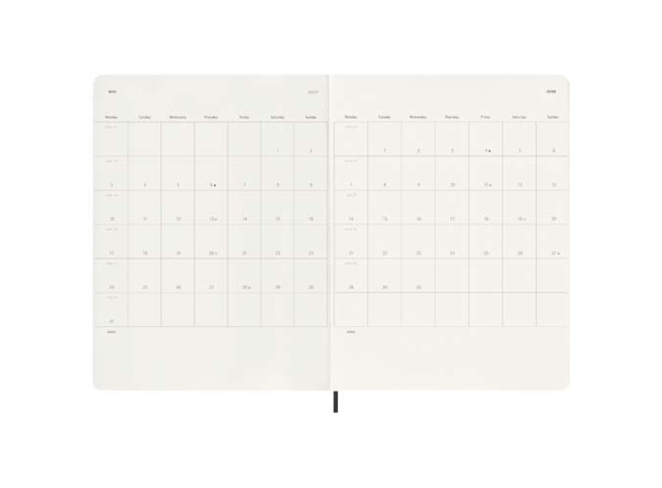 Blocco note 12 mesi formato XL con copertina morbida Moleskine FullGadgets.com