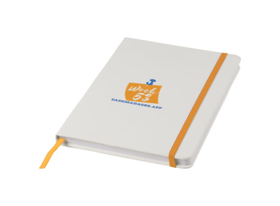 Blocco note bianco formato A5 con elastico colorato Spectrum FullGadgets.com