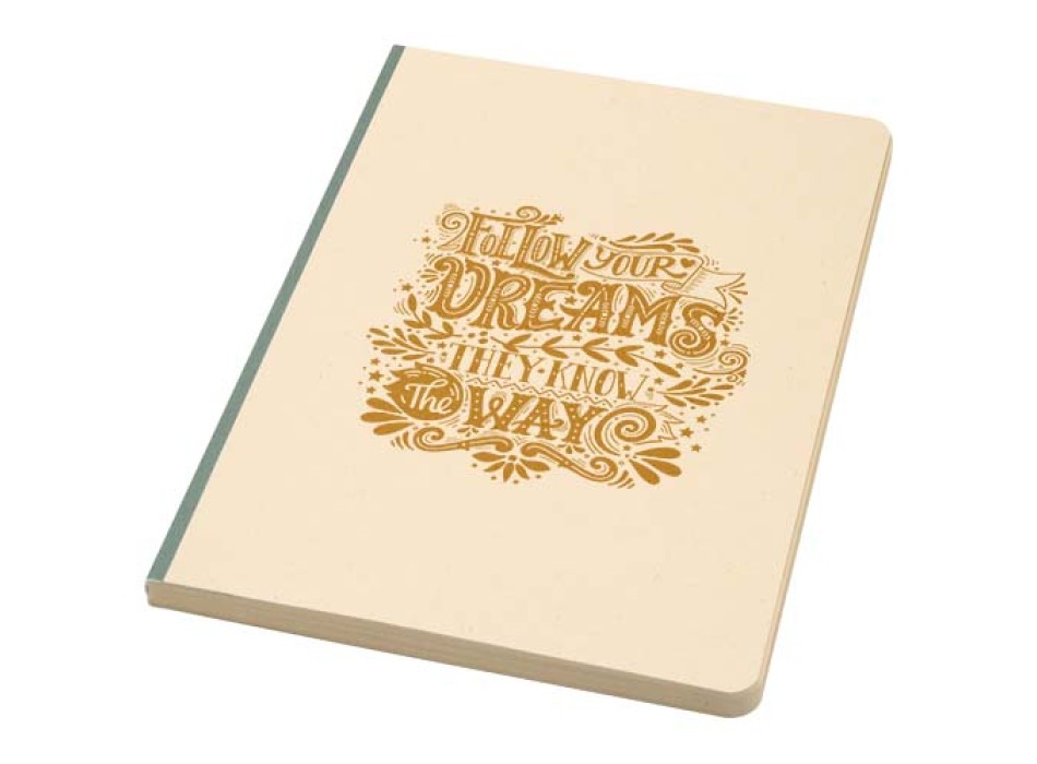 Blocco note formato A5 con copertina morbida in PET riciclato e carta a base di canna da zucchero Liliana FullGadgets.com