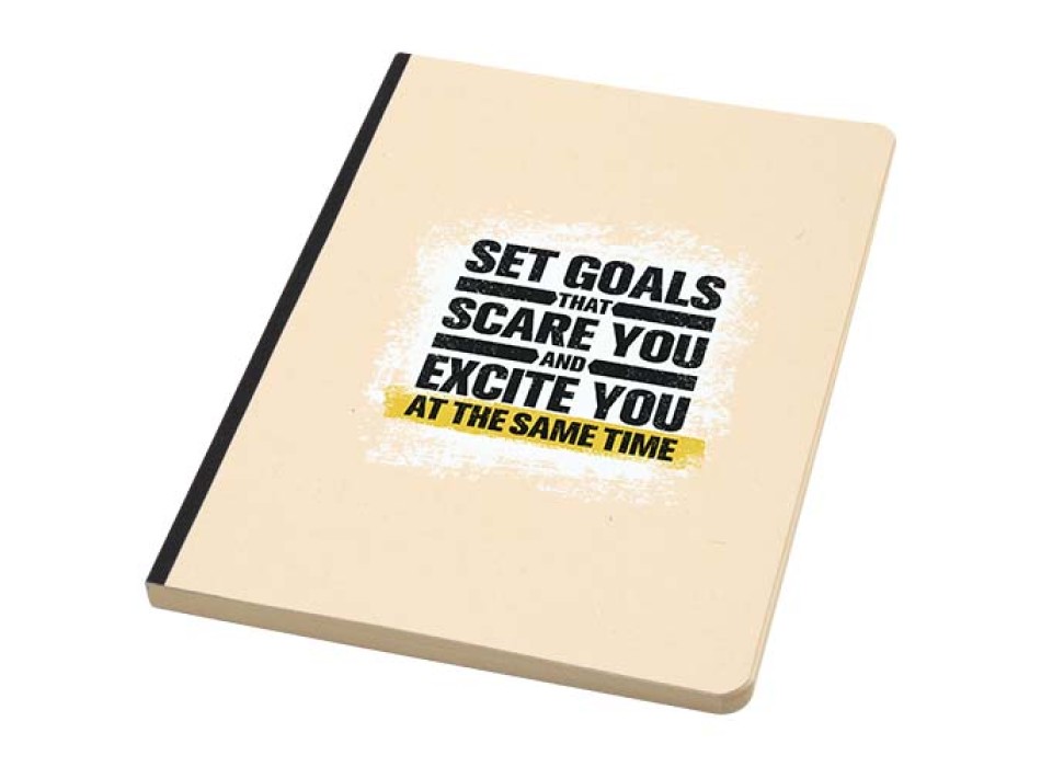 Blocco note formato A5 con copertina morbida in PET riciclato e carta a base di canna da zucchero Liliana FullGadgets.com