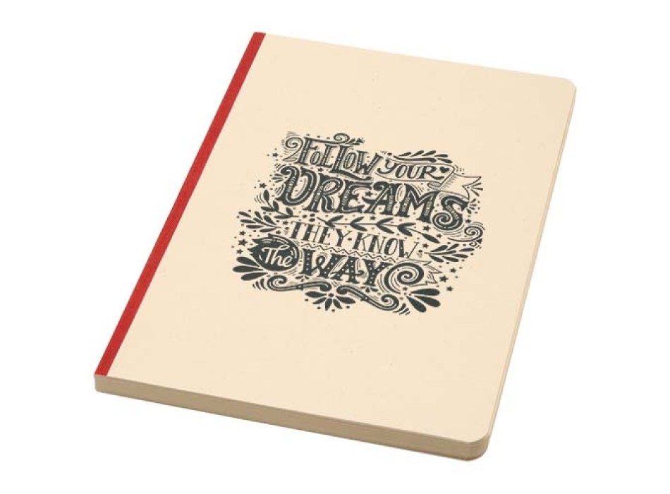 Blocco note formato A5 con copertina morbida in PET riciclato e carta a base di canna da zucchero Liliana FullGadgets.com