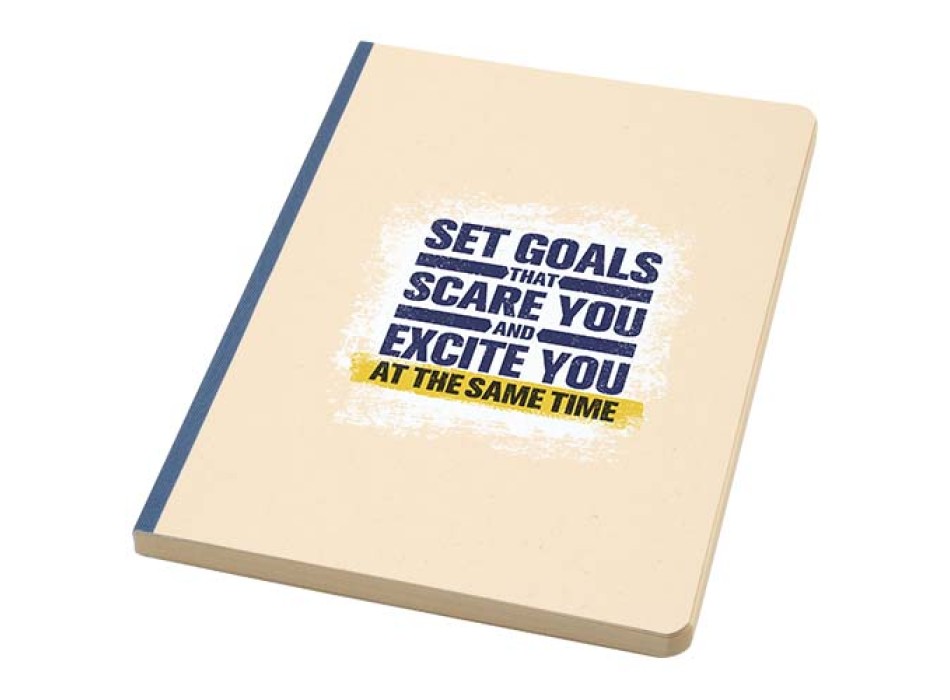 Blocco note formato A5 con copertina morbida in PET riciclato e carta a base di canna da zucchero Liliana FullGadgets.com