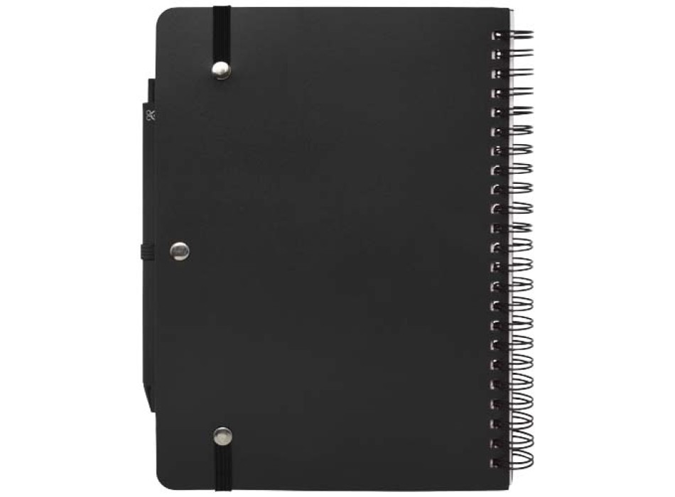 Blocco note formato A5 con copertina rigida in plastica recuperata in prossimità degli oceani e penna a sfera Thalaasa (inchiostro nero) FullGadgets.com
