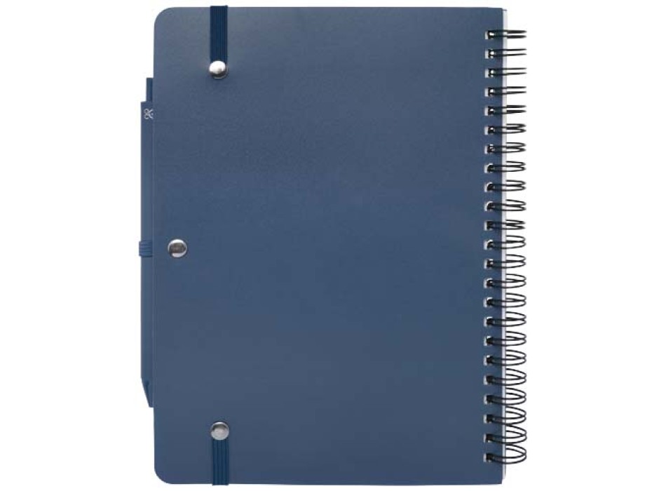 Blocco note formato A5 con copertina rigida in plastica recuperata in prossimità degli oceani e penna a sfera Thalaasa (inchiostro nero) FullGadgets.com