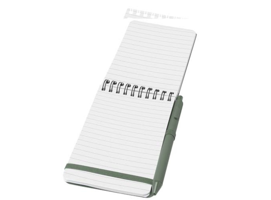 Blocco note formato A6 con copertina rigida in plastica recuperata in prossimità degli oceani e penna a sfera Thalaasa (inchiostro nero) FullGadgets.com