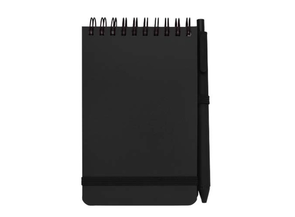 Blocco note formato A6 con copertina rigida in plastica recuperata in prossimità degli oceani e penna a sfera Thalaasa (inchiostro nero) FullGadgets.com