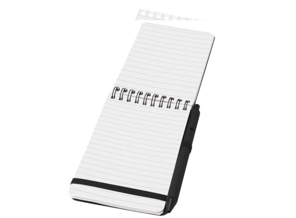 Blocco note formato A6 con copertina rigida in plastica recuperata in prossimità degli oceani e penna a sfera Thalaasa (inchiostro nero) FullGadgets.com