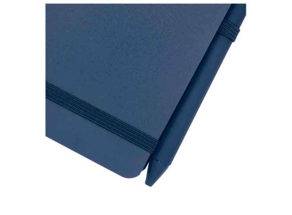 Blocco note formato A6 con copertina rigida in plastica recuperata in prossimità degli oceani e penna a sfera Thalaasa (inchiostro nero) FullGadgets.com