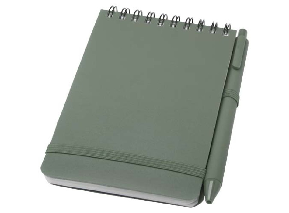 Blocco note formato A6 con copertina rigida in plastica recuperata in prossimità degli oceani e penna a sfera Thalaasa (inchiostro nero) FullGadgets.com