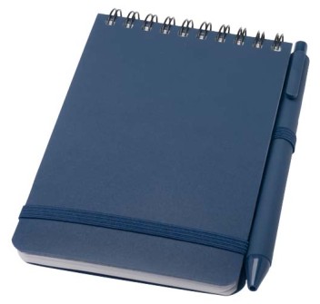 Blocco note formato A6 con copertina rigida in plastica recuperata in prossimità degli oceani e penna a sfera Thalaasa (inchiostro nero) FullGadgets.com