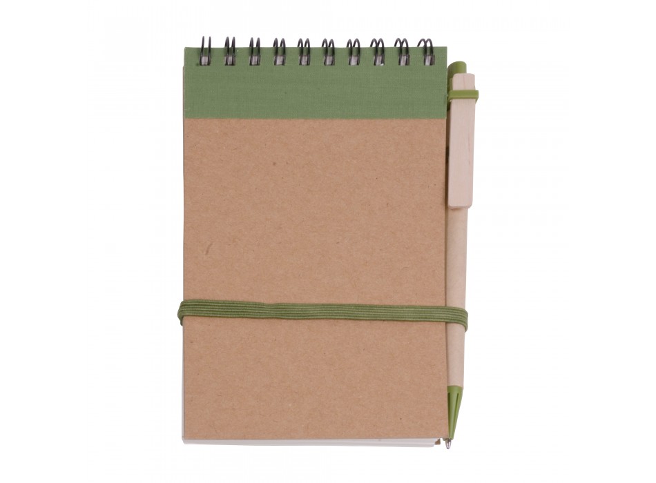 Block notes ad anelli in carta riciclata, fogli bianchi (70 pag.) con penna in cartone FullGadgets.com