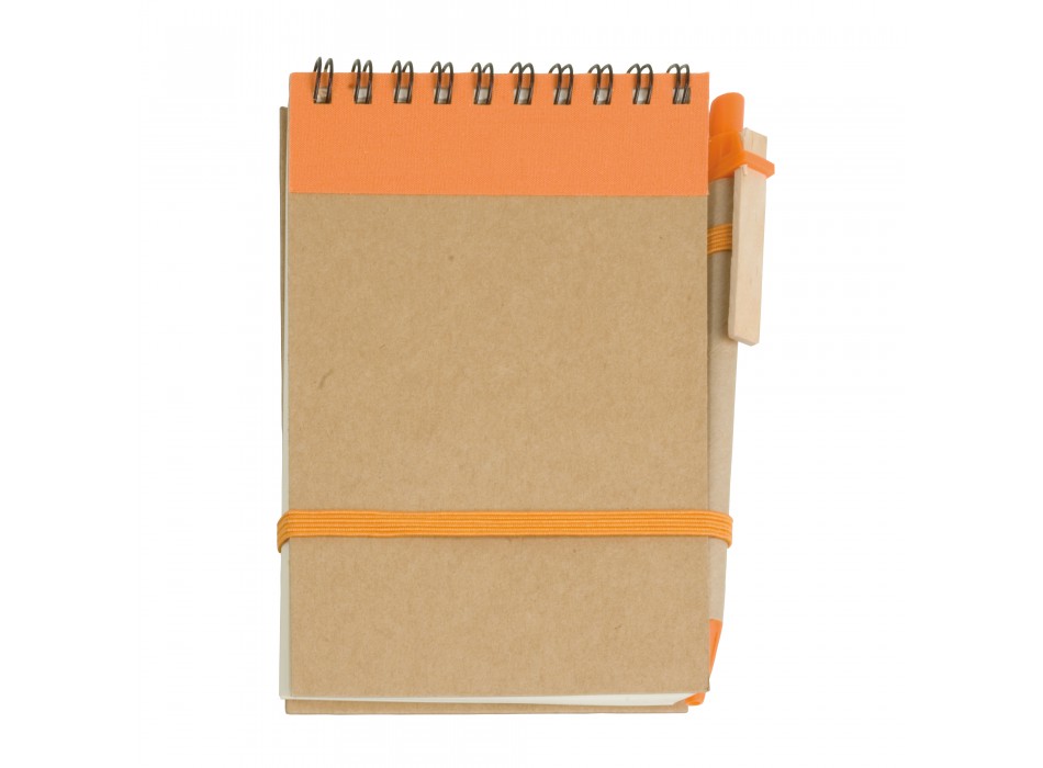 Block notes ad anelli in carta riciclata, fogli bianchi (70 pag.) con penna in cartone FullGadgets.com