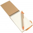 Block notes ad anelli in carta riciclata, fogli bianchi (70 pag.) con penna in cartone FullGadgets.com