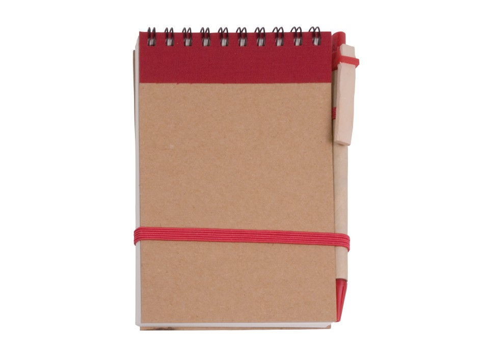 Block notes ad anelli in carta riciclata, fogli bianchi (70 pag.) con penna in cartone FullGadgets.com