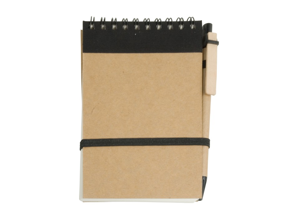 Block notes ad anelli in carta riciclata, fogli bianchi (70 pag.) con penna in cartone FullGadgets.com