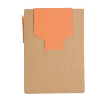 Block notes in carta riciclata, con penna in cartone e foglietti adesivi FullGadgets.com