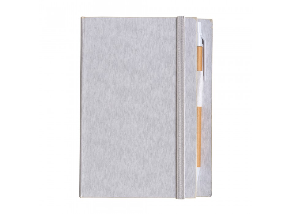 Block notes in cartoncino con elastico colorato, penna, fogli a righe (70 pag.) e fogliett FullGadgets.com