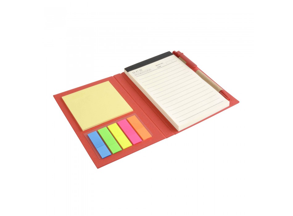 Block Notes in cartoncino con elastico colorato, penna, fogli a righe (70 pag.) e fogliett FullGadgets.com
