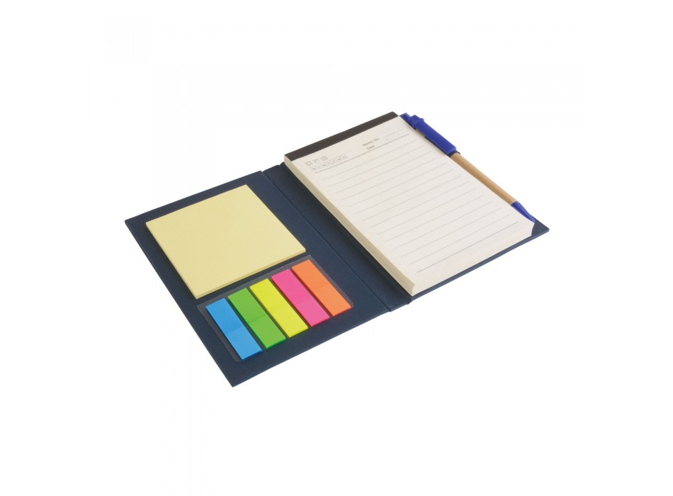 Block Notes in cartoncino con elastico colorato, penna, fogli a righe (70 pag.) e fogliett FullGadgets.com