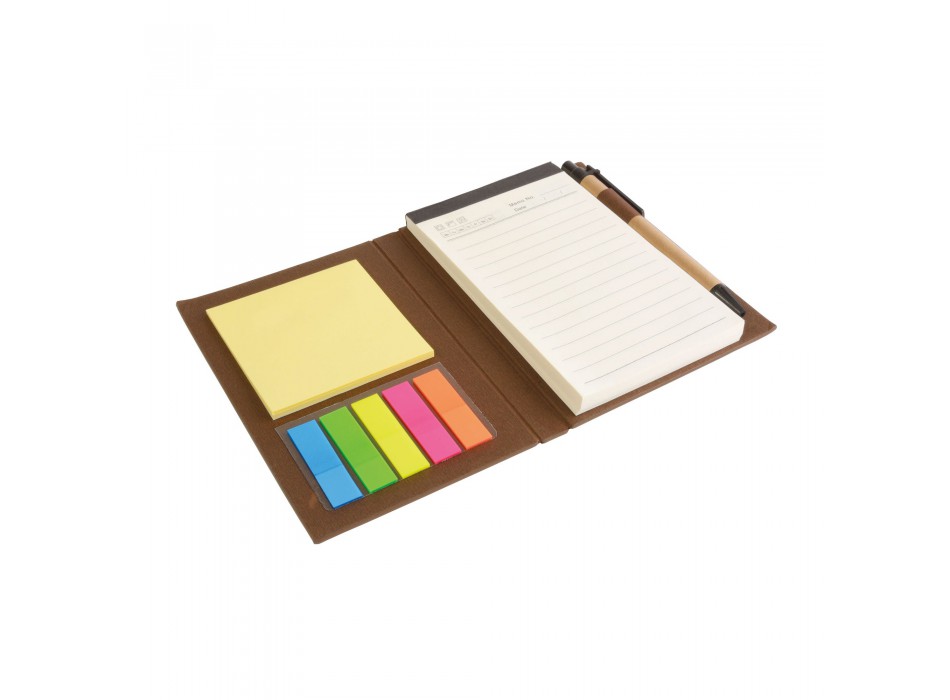 Block Notes in cartoncino con elastico colorato, penna, fogli a righe (70 pag.) e fogliett FullGadgets.com