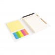 Block Notes in cartoncino con elastico colorato, penna, fogli a righe (70 pag.) e fogliett FullGadgets.com