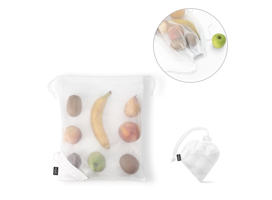 BOLZANO. Borsa pieghevole in maglia e poliestere riciclato 190T (100% rPET) FullGadgets.com